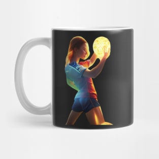 Soccer Neon Girl Mug